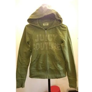 JUICY COUTURE full zip hoodie w/ lace trim
